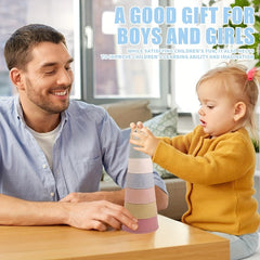 Kids' Bear Stacking Cups Set Family Beach Play Assorted Colors