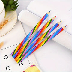4 Pcs Rainbow Pencil Set for Art School Supplies