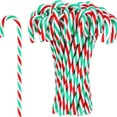Set of 10 Acrylic Candy Cane Ornaments Christmas Tree Hanging Decorations