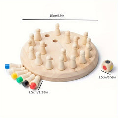 Wooden Memory Match Stick Chess Game Educational Puzzle for Kids & Adults