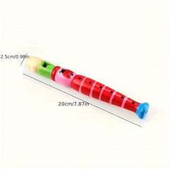 Kids Wooden Cartoon Flute Recorder - Perfect Christmas Gift for Music Lovers