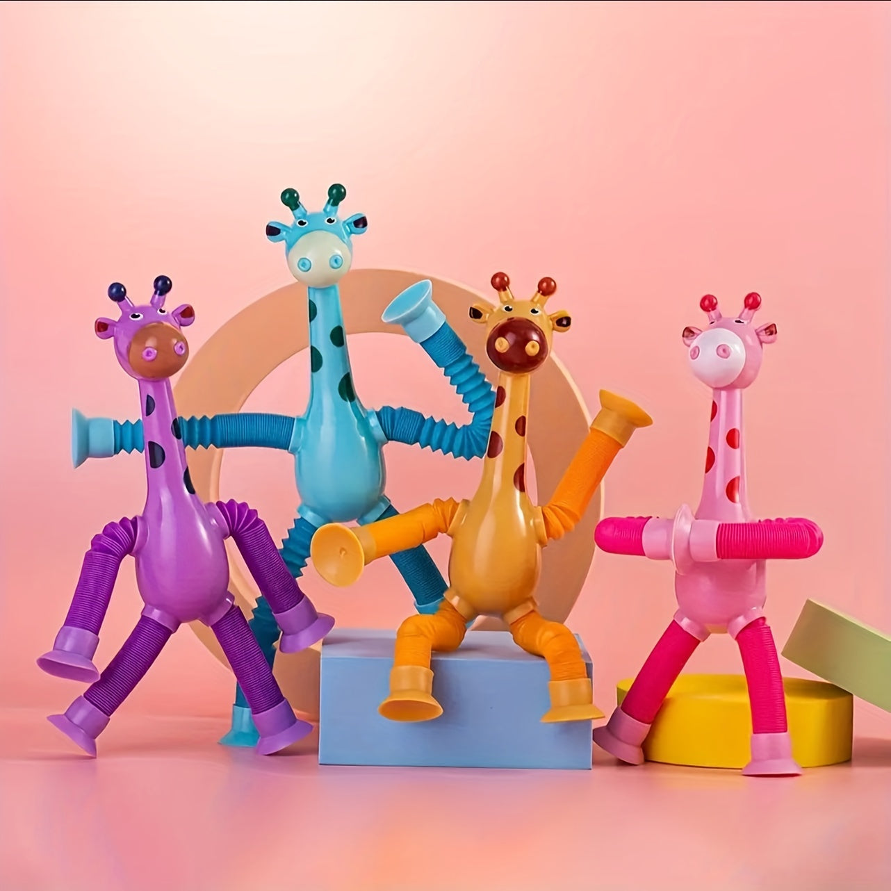 Flexible Suction Cup Giraffe Toy for Kids