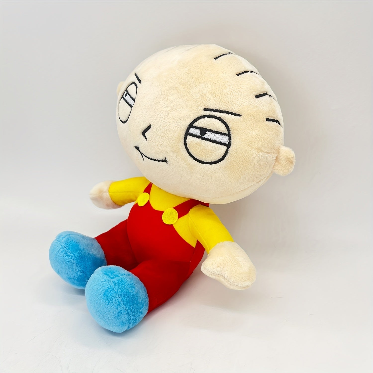 Oval Head Doll In Overalls Plush Doll