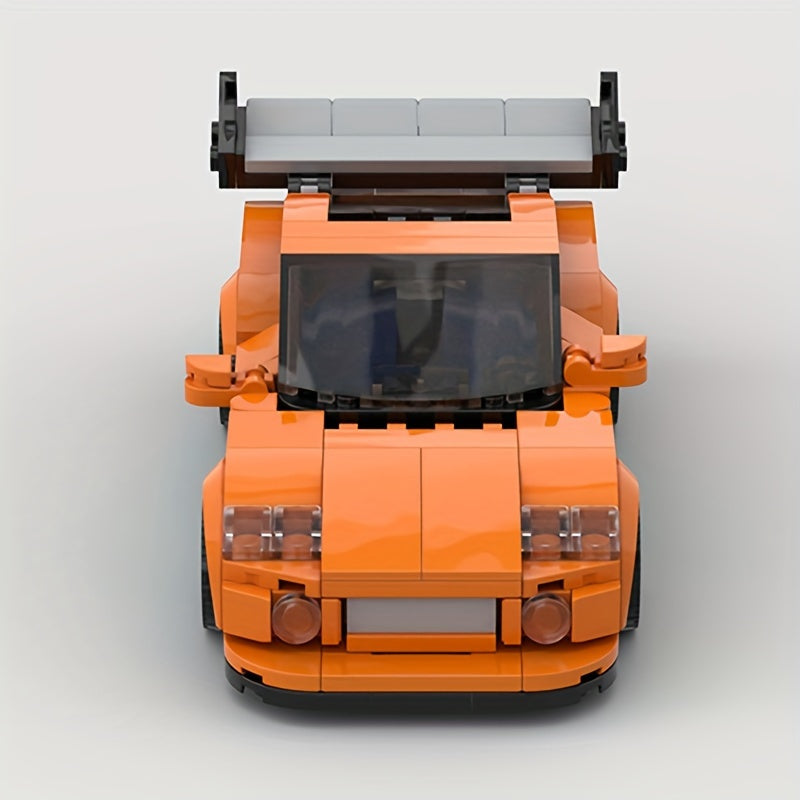 367pcs Yellow Race Car Model Building Blocks for Kids