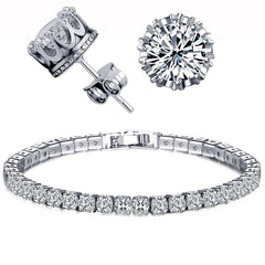 Green Crystal Friendship Bracelet with Zircon Charm