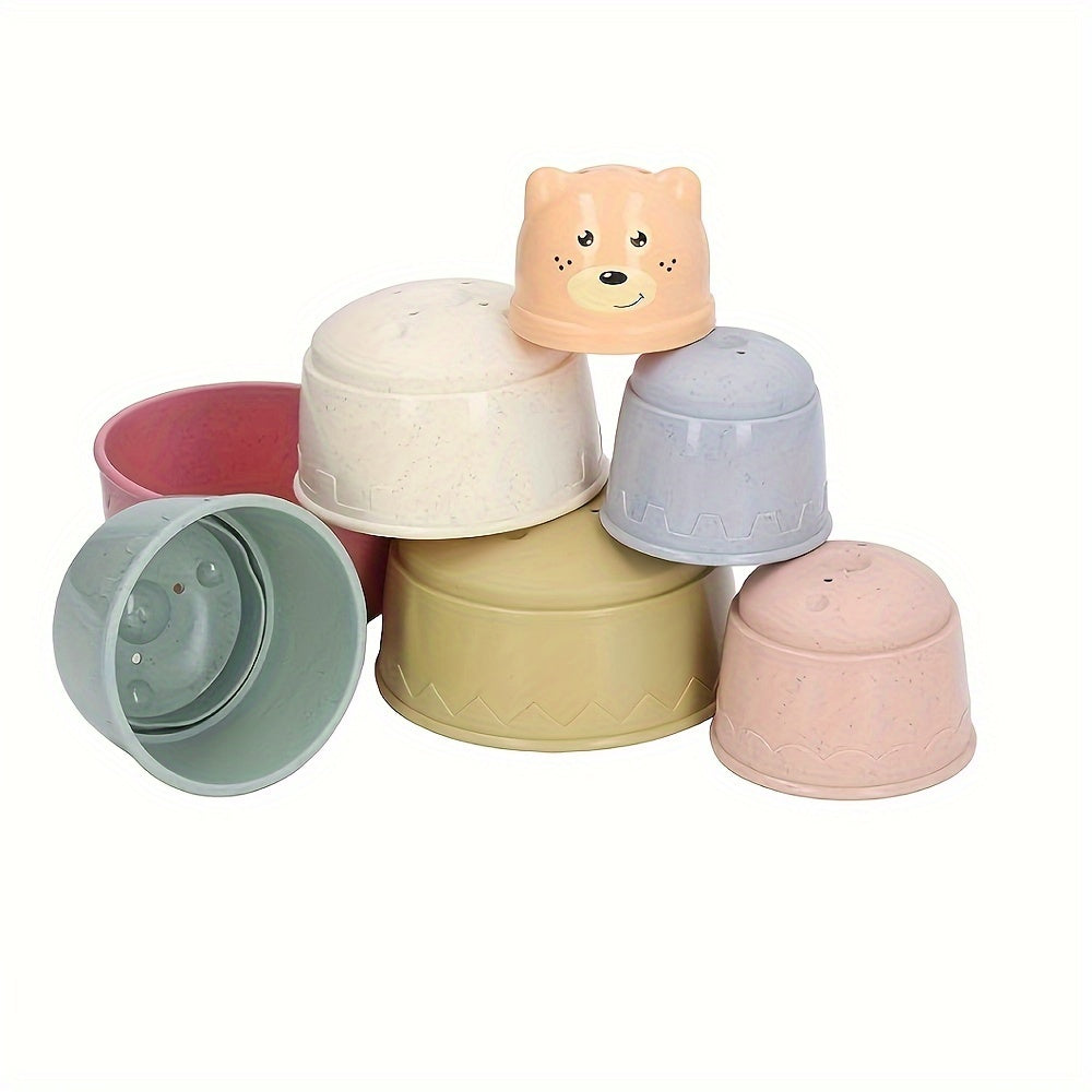Kids' Bear Stacking Cups Set Family Beach Play Assorted Colors