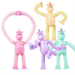 Telescopic Toys 4 Packs Big Monkey Unicorn Giraffe Decompression Birthday Pa