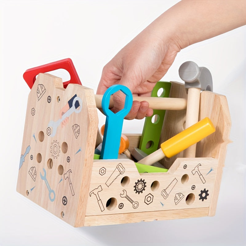 Wooden Tool Table Set for Kids - Early Education Disassembly Toy