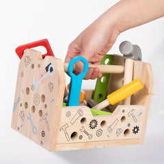 Wooden Tool Table Set for Kids - Early Education Disassembly Toy