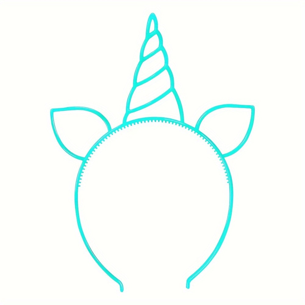 6 Pack Unicorn Headbands Neon Glowing Party Favors for Teens
