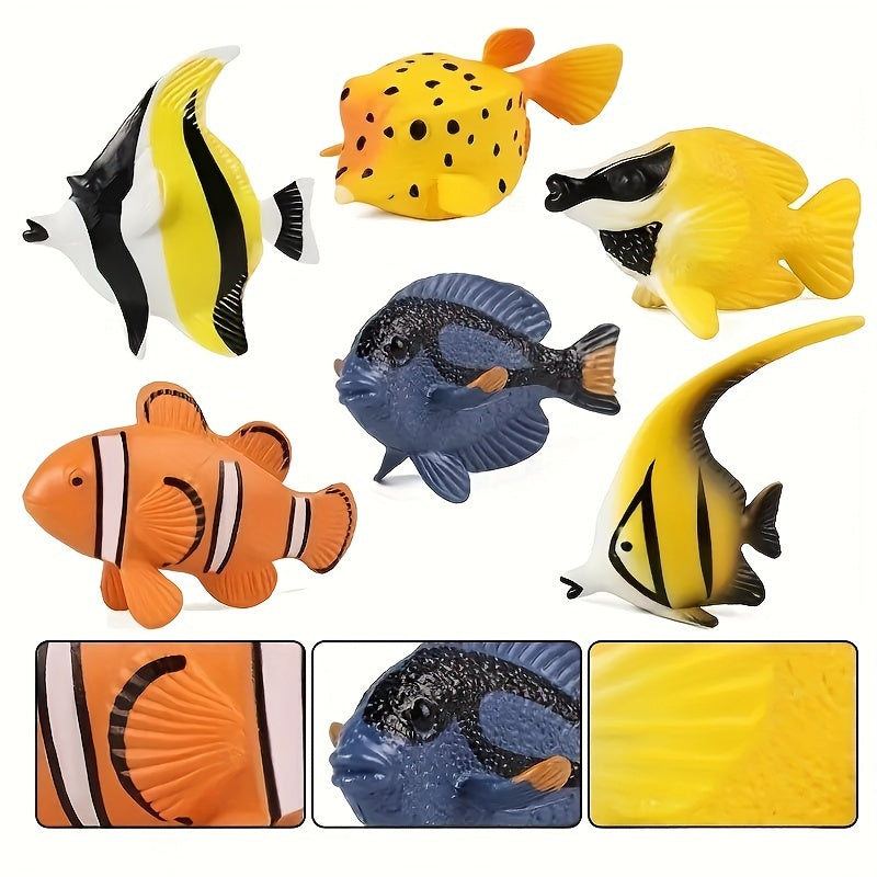 6pcs Mini Ocean Small Fish Soft Glue Children's Toys