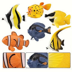 6pcs Mini Ocean Small Fish Soft Glue Children's Toys
