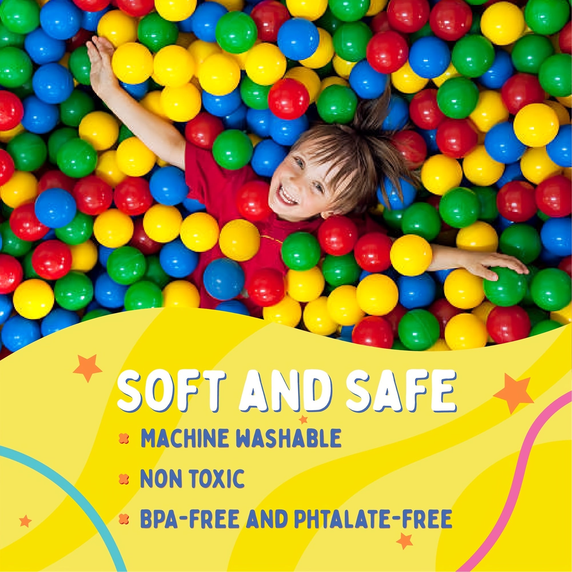 35pcs Mini Ball Pit Balls in 8 Colors Crush Proof Non Toxic for Baby Toddler