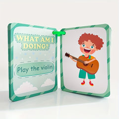 Educational Flashcards Daily Routine Verbs for Adult Learners Thick Durable