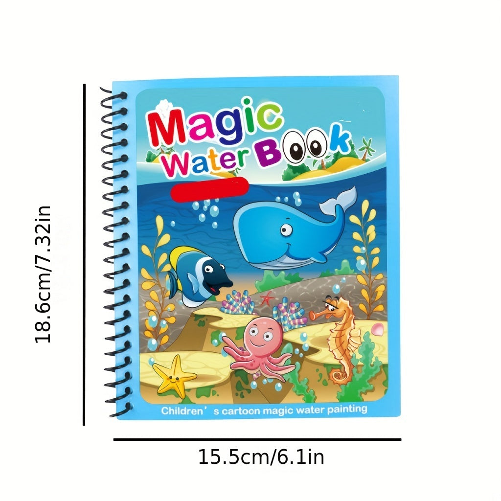Magic Water Drawing Book Toy Reusable Water Drawing Book Magic Book