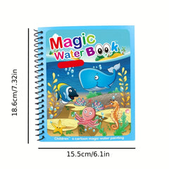 Magic Water Drawing Book Toy Reusable Water Drawing Book Magic Book