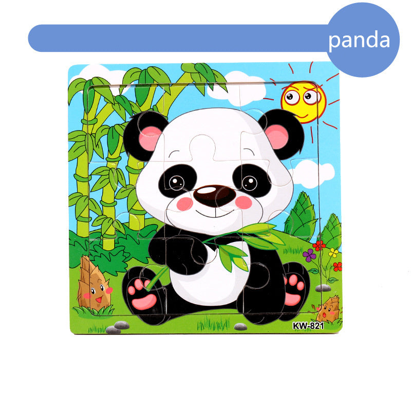 Cartoon Animal Wooden Jigsaw Puzzles for Kids