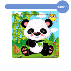 Cartoon Animal Wooden Jigsaw Puzzles for Kids