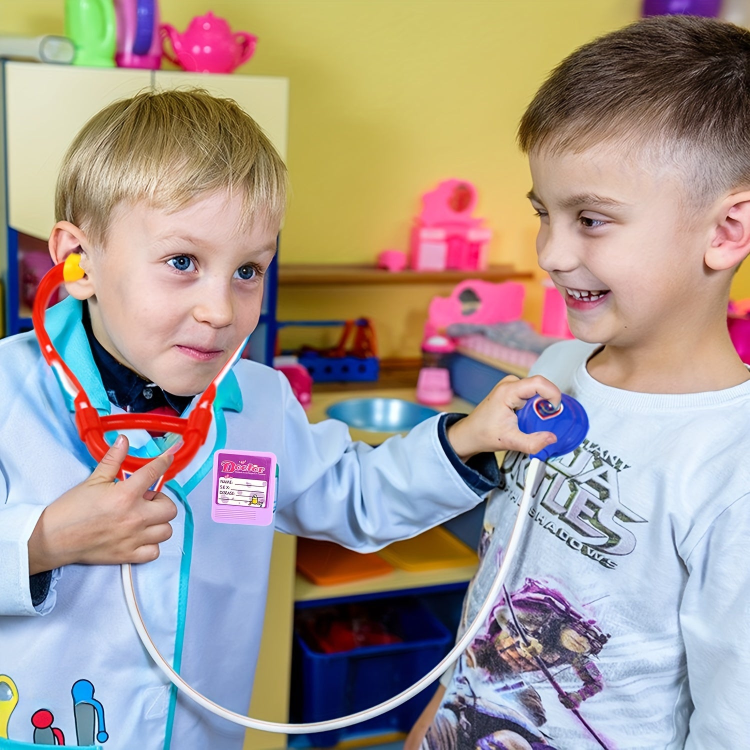 15 Piece Children's Doctor Playset & Medical Kit Pink