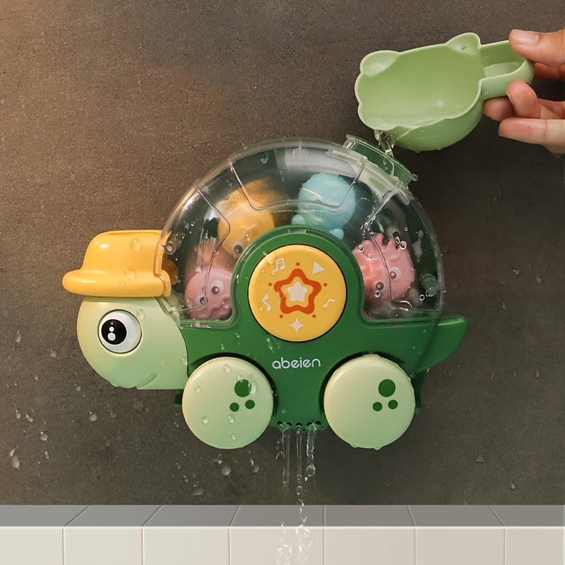 Adorable Cartoon Turtle Water Wheel Toy PVC Material
