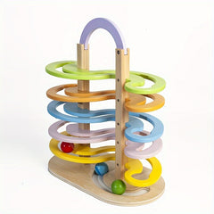 Wooden Marble Run Track Set for Kids
