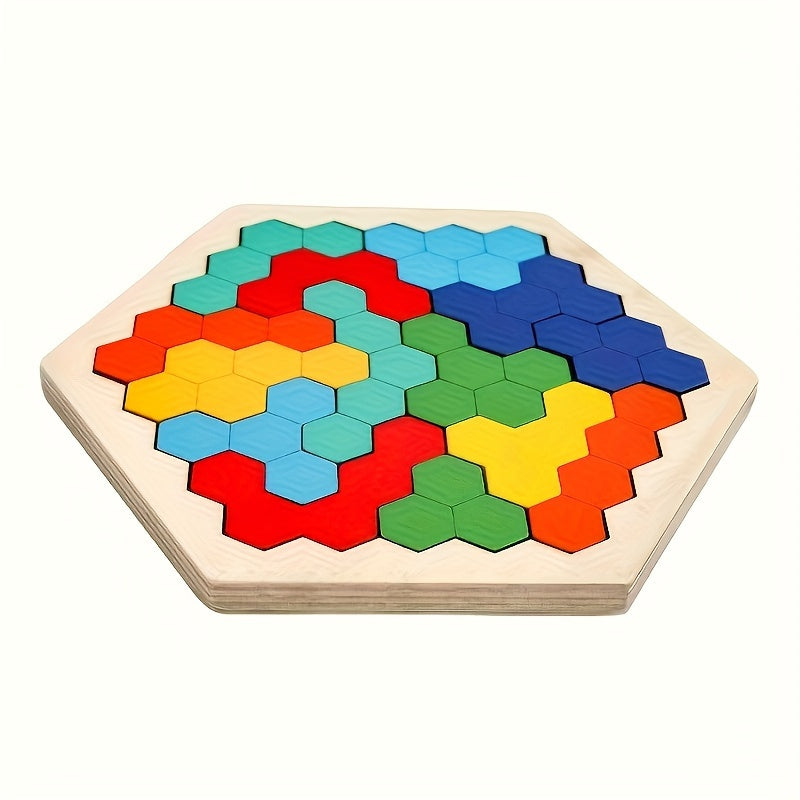 3D Hexagonal Wooden Puzzle Toy Brain Game