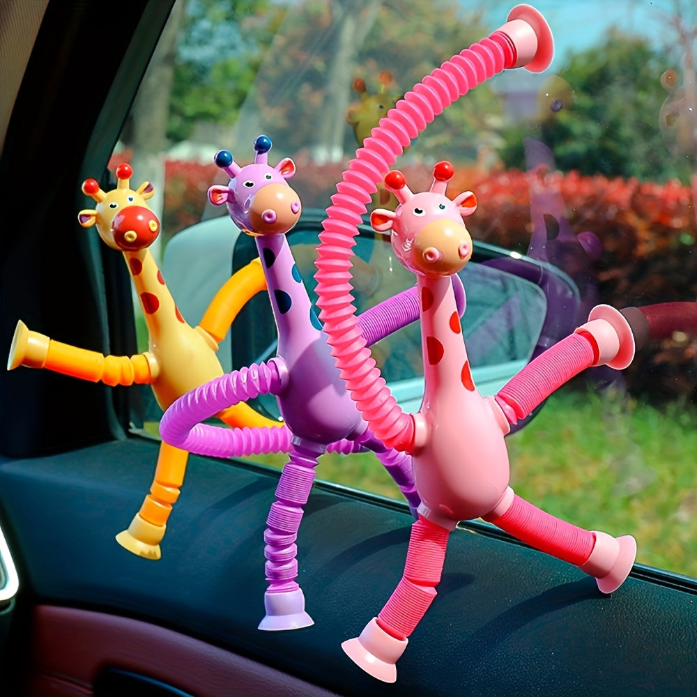 4pcs Giraffe Robot Stretch Toys DIY Transformable Relax Figures
