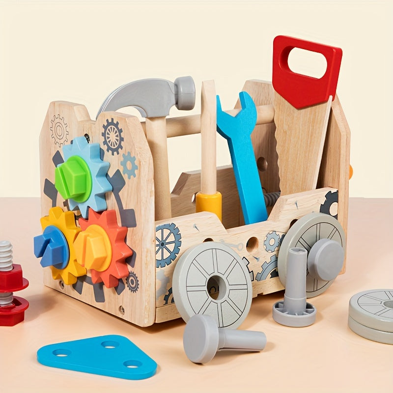 Wooden Tool Table Set for Kids - Early Education Disassembly Toy