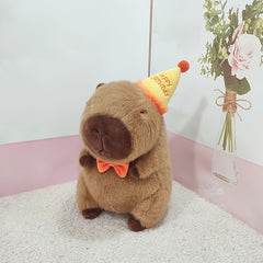 7inch Dolphin Doll Birthday Hat Capybara Plush Toy