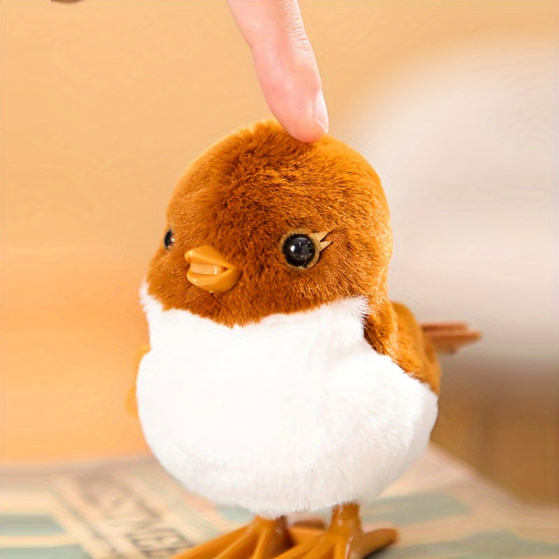 Plush Jumping Bird Toy Interactive Small Animal Birthday Gift