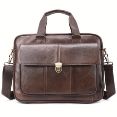Men's Leather Business Tote Bag Vintage Briefcase