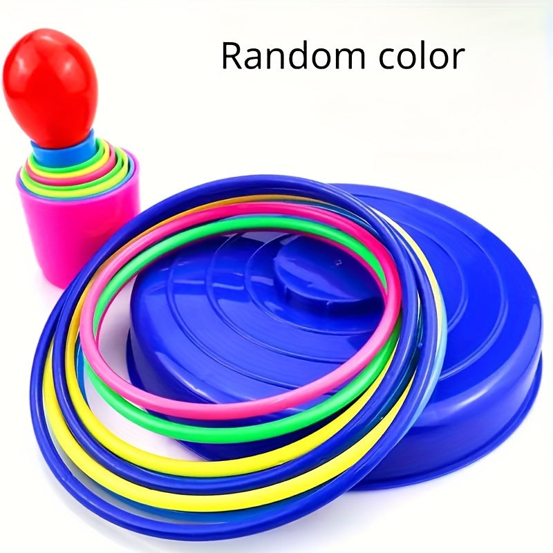 Ring Toss Game Set Durable Plastic for Outdoor Parties Ideal Gift