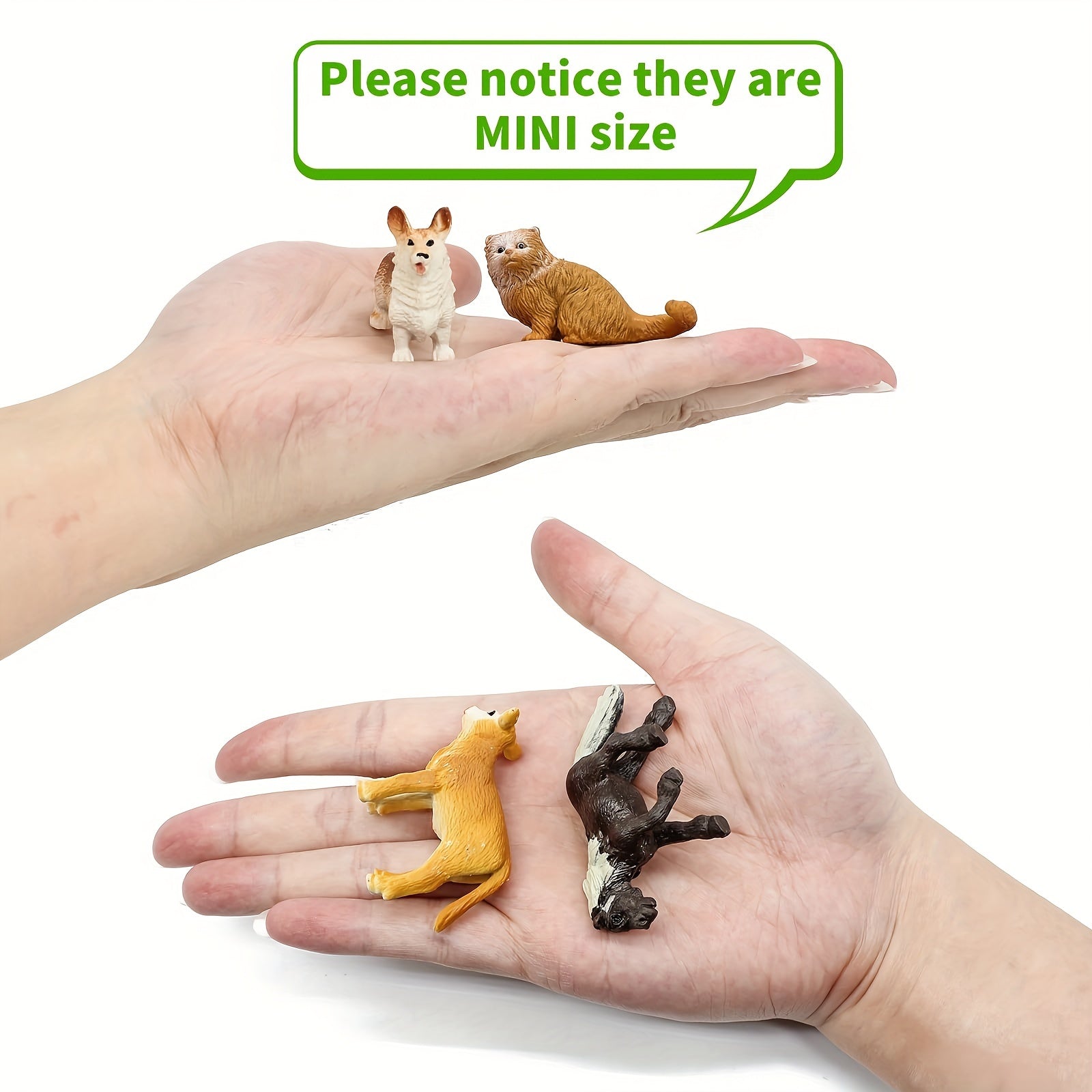 12-Piece Mini Farm Animal Figures Set PVC Toy Collection for Kids