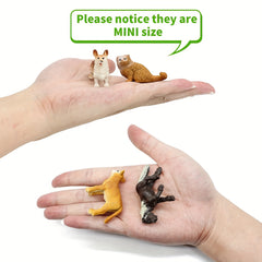 12-Piece Mini Farm Animal Figures Set PVC Toy Collection for Kids