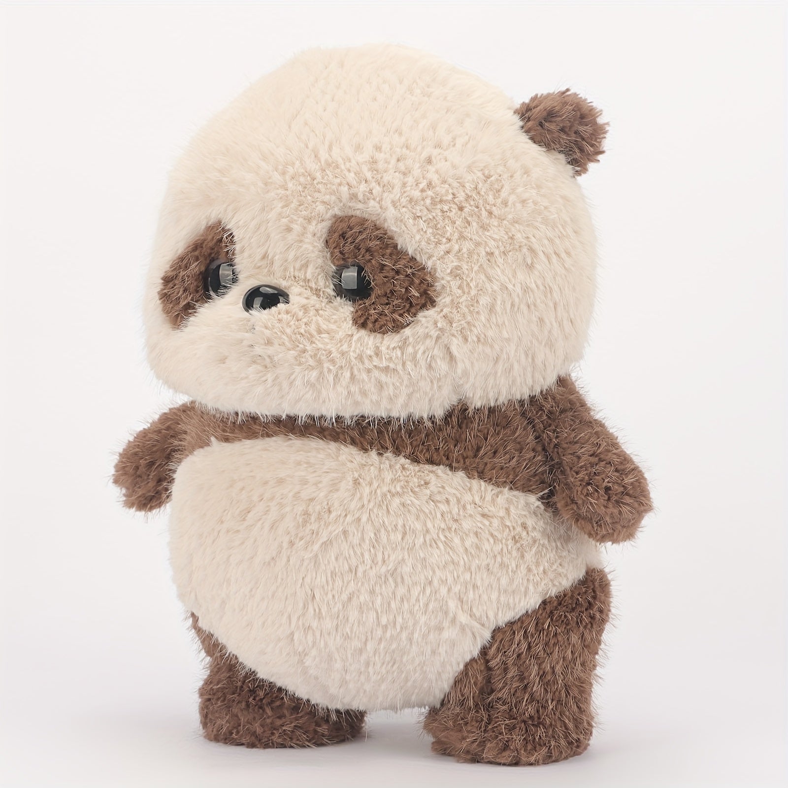 Adorable Brown Panda Plush Toy Soft Standable Stuffed Animal