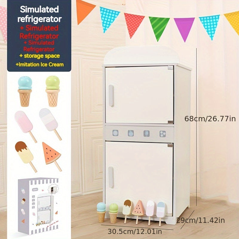 Mini Kitchen Refrigerator Wooden Chef Toy Set, Eid Mubarak
