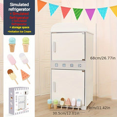 Mini Kitchen Refrigerator Wooden Chef Toy Set, Eid Mubarak