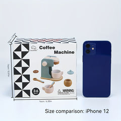 Wooden Kitchen Toy Playsets with Coffee Machine Juicer & Mixer