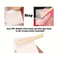 30pc Dinosaur Photo Booth Props Set for Birthday & Party Decorations