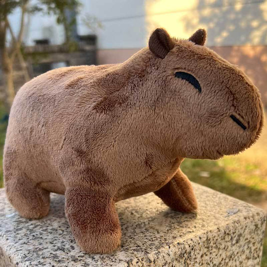 8in Capybara Rodent Plush Toys Lifelike Soft Animal Holiday Decor