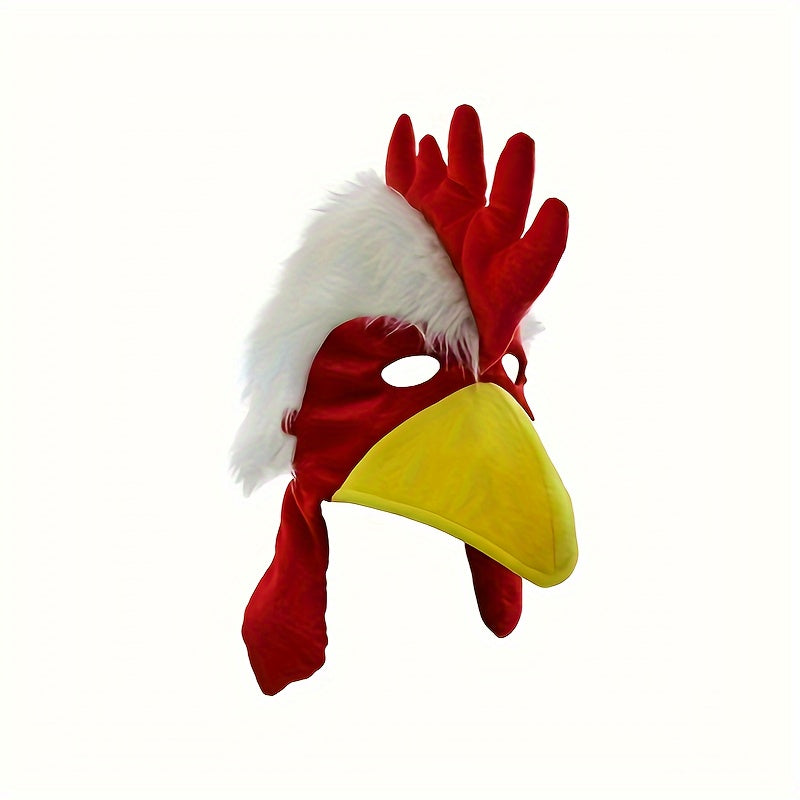 Funny Rooster Chicken Hat Mask for Adults Farm Cosplay Costume Accessory