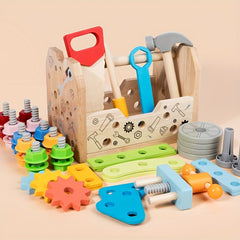 Wooden Tool Table Set for Kids - Early Education Disassembly Toy