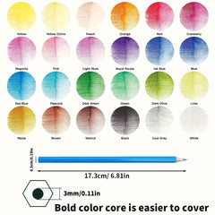 Vibrant Colored Pencils Set for Art Drawing