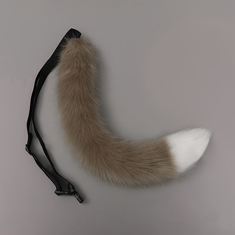 Faux Fur Fluffy Fox Tail Prop Soft Warm Accessory Halloween Carnival Cosplay
