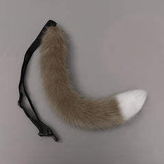 Faux Fur Fluffy Fox Tail Prop Soft Warm Accessory Halloween Carnival Cosplay