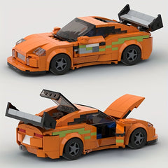 367pcs Yellow Race Car Model Building Blocks for Kids