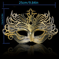 Royal Style Crown Eye Mask Half Face Mask Halloween Cosplay Prop