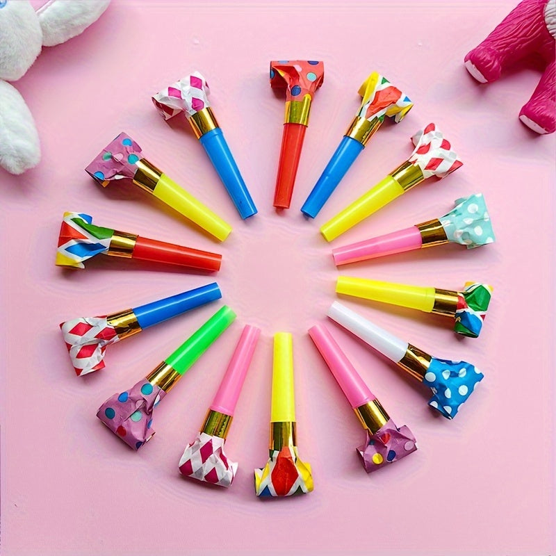 20pcs Colorful Blowing Whistle Horns For Adults Party Activities