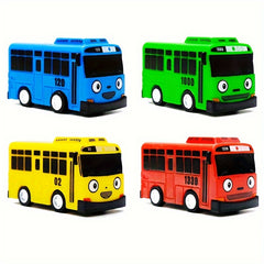 5pcs Colorful Mini Bus Set 1 64 Scale School Buses Durable Plastic Toy Vehicles