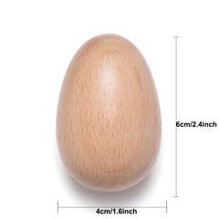 Wooden Egg Shakers Set Natural Finish Percussion Instruments